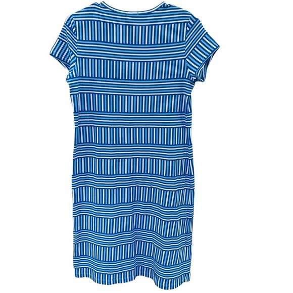 J.McLaughlin Cotton T-Shirt Dress - Size Small - Blue Stripes - Picture 6 of 11